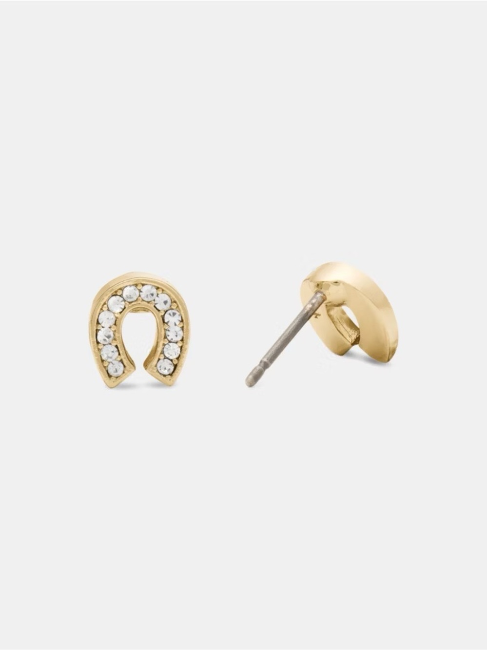 kate spade You’re A Gem Gold Horseshoe Crystal Stud Earrings